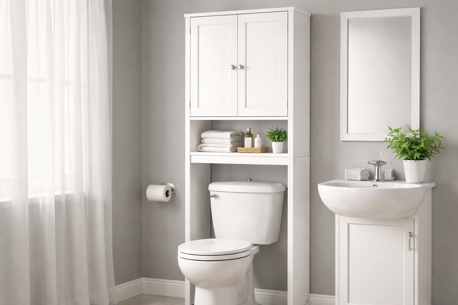 Over-the-Toilet Storage Cabinets for Small Bathrooms