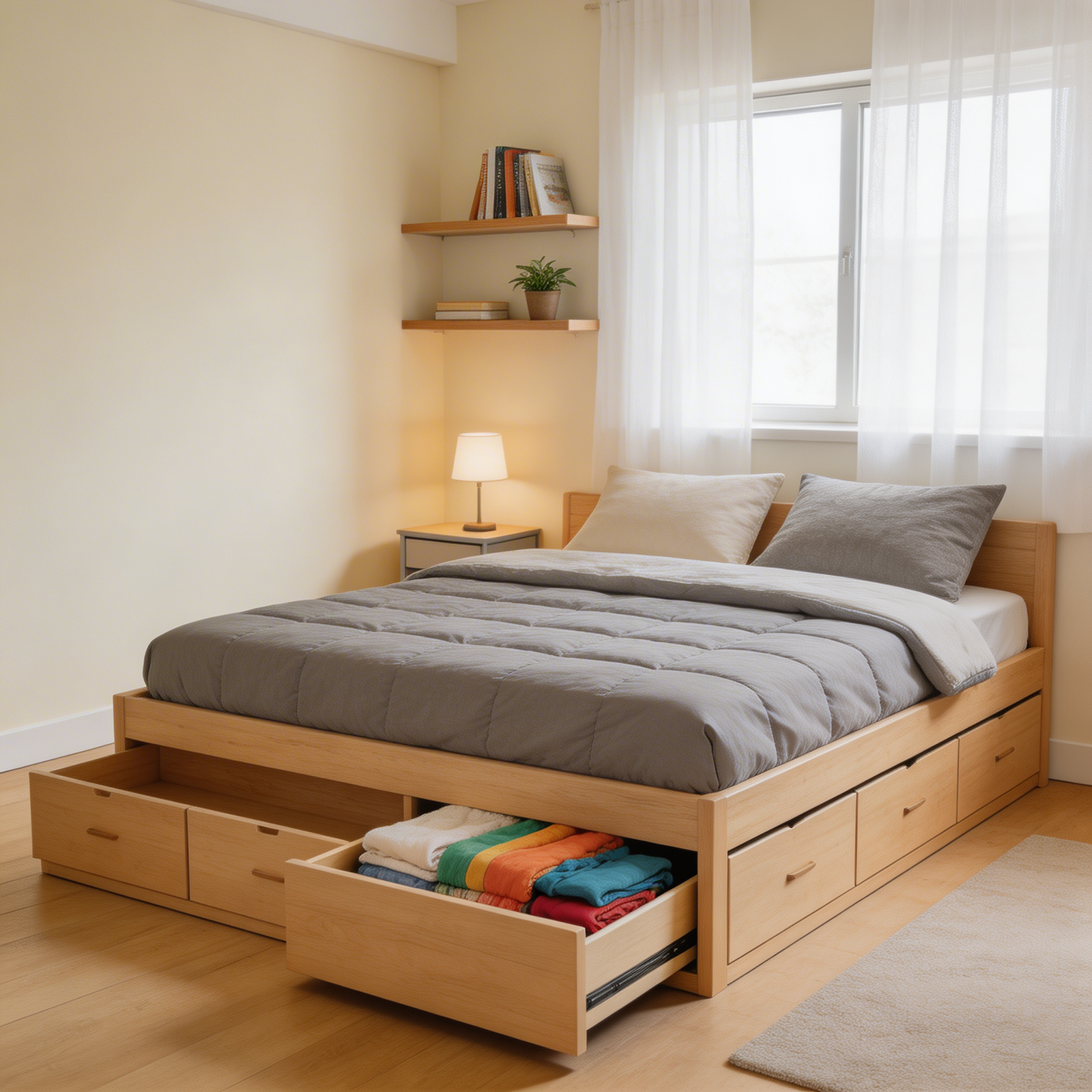Storage Beds with Drawers for Small Apartments